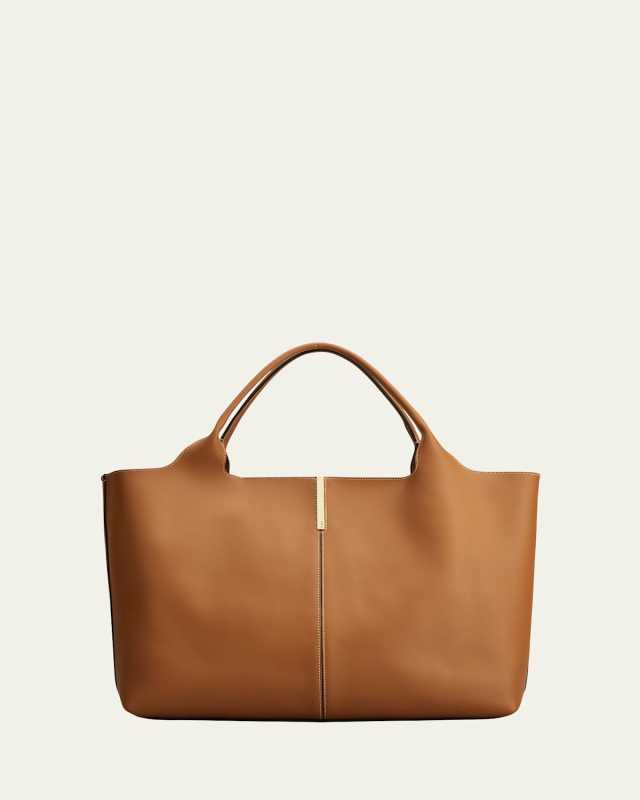 Medium Leather Tote Shopping Bag